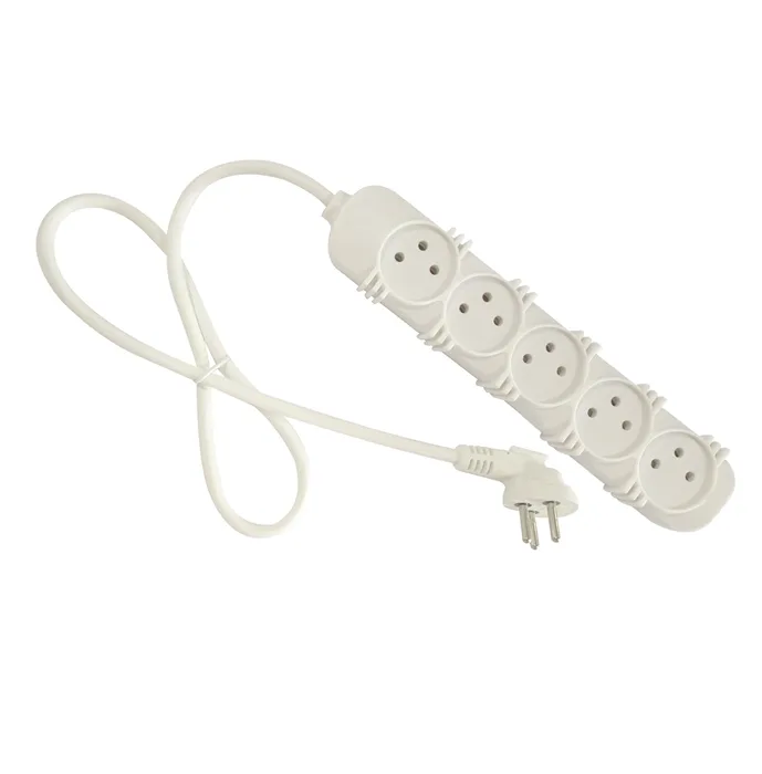 רב שקע לחמישה שקעים + כבל באורך 3 מטר