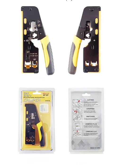 לוחץ רשת חוטים יוצאים CAT5-6-7