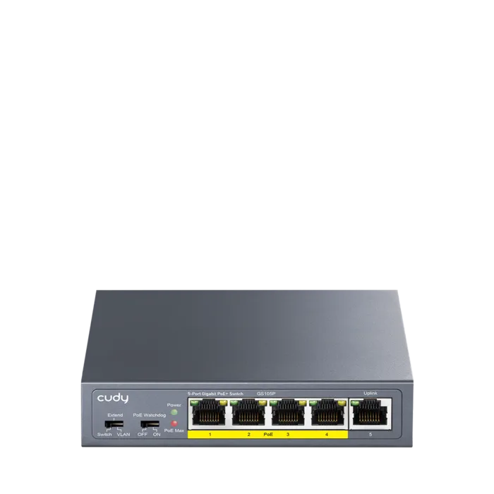 סוויטש PoE 4 פורט ג'יגה Cudy GS105P