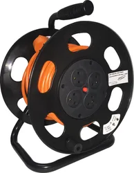 תוף חשמל באורך 25 מטר + 4 שקעים