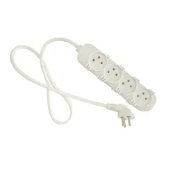 רב שקע ל 4 שקעים עם כבל 1 מטר